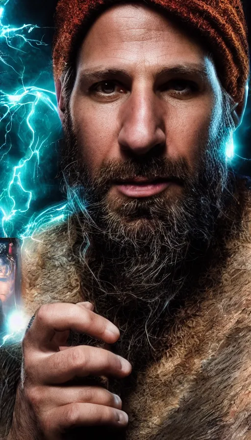 Prompt: portrait of a digital shaman, by zack snyder