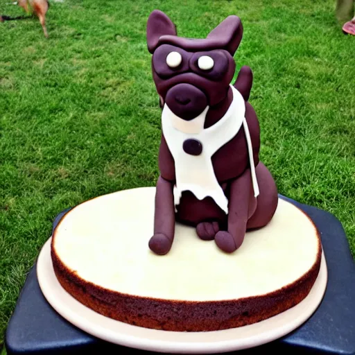 Image similar to cake with form of dog.