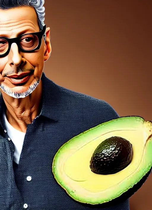 Image similar to jeff goldblum is inside an avocado