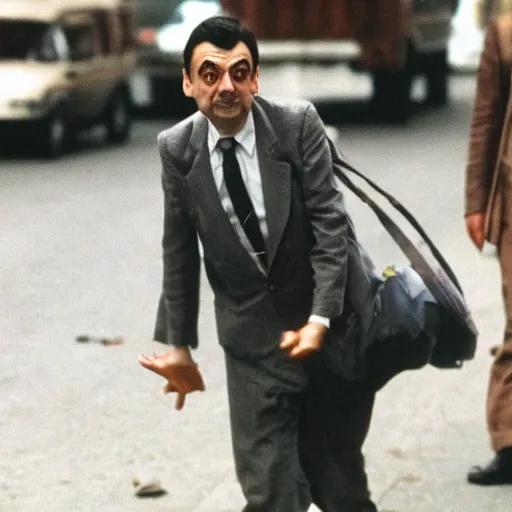 Image similar to Mr Bean leaving the scene of a crime