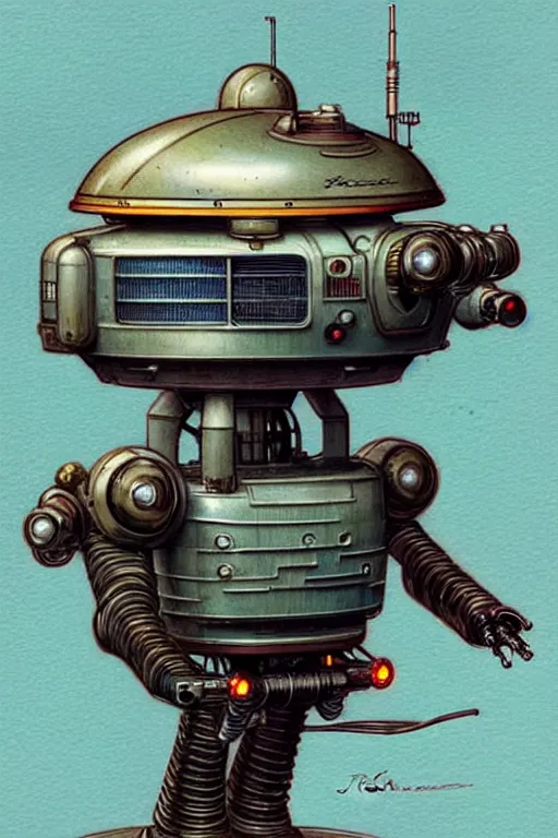 Prompt: hyper - detailed accurate rendered ( ( ( ( ( 1 9 5 0 s retro future android robot flyingsaucer robot. muted colors., ) ) ) ) ) by jean - baptiste monge,!!!!!!!!!!!!!!!!!!!!!!!!!