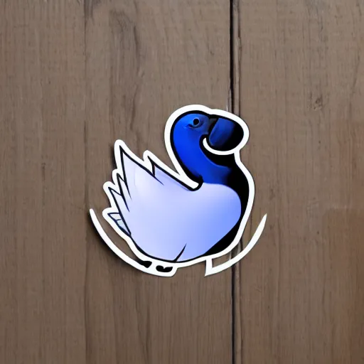 Image similar to cute goose sticker concept design