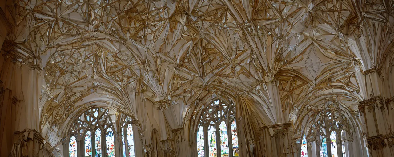 Prompt: paper origami, St. Mary Cathedral, San Francisco,