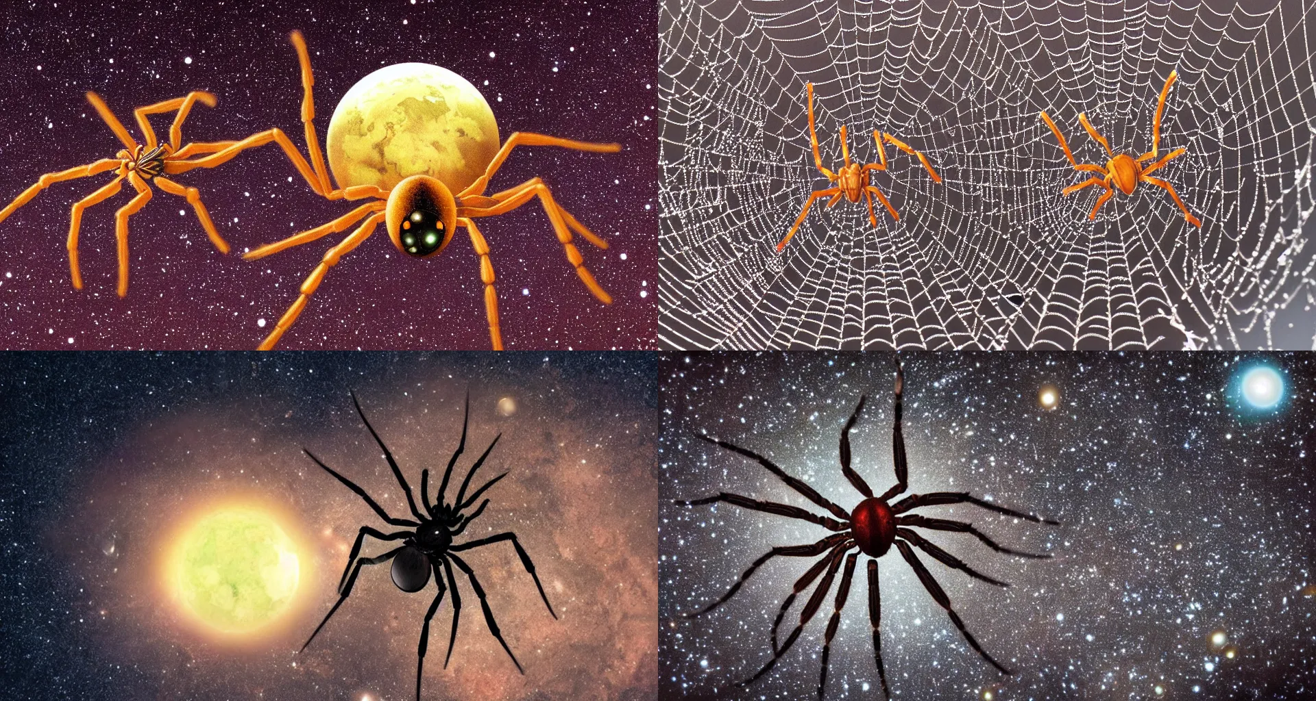 Prompt: a spider eating the universe