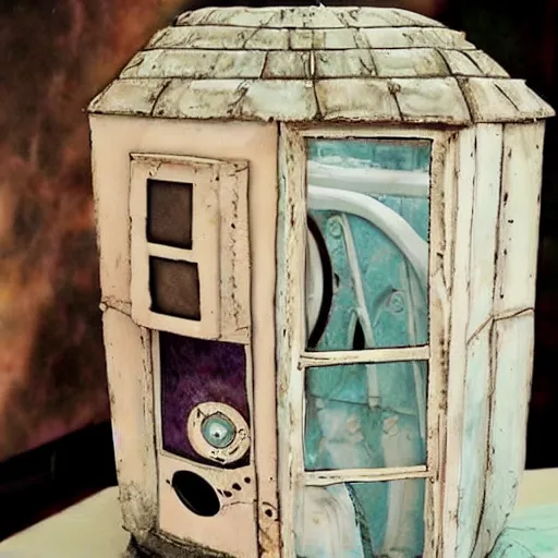 Image similar to dream a shabby chic time machine by vanessa morales, studio ghibli,