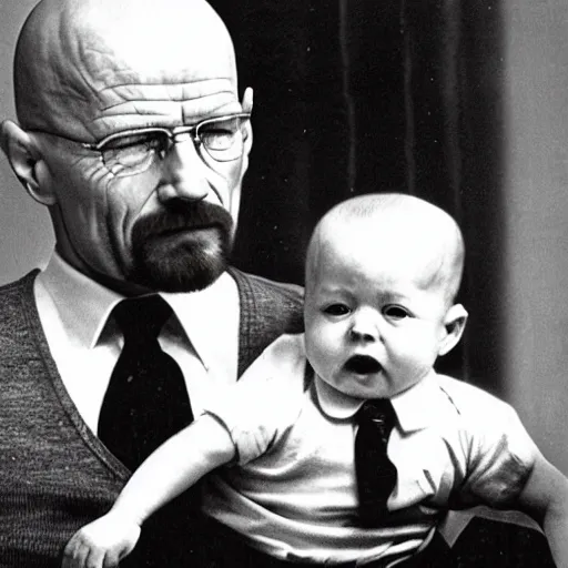 Image similar to walter white as a baby