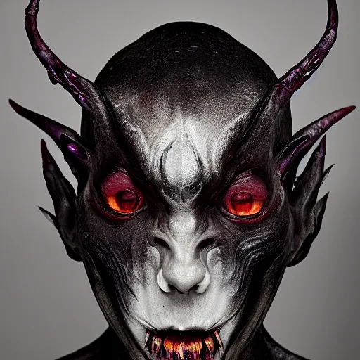 Image similar to a demon inspired by dark matter created by the make up artist hungry, photographed by andrew thomas huang, cinematic, expensive visual effects