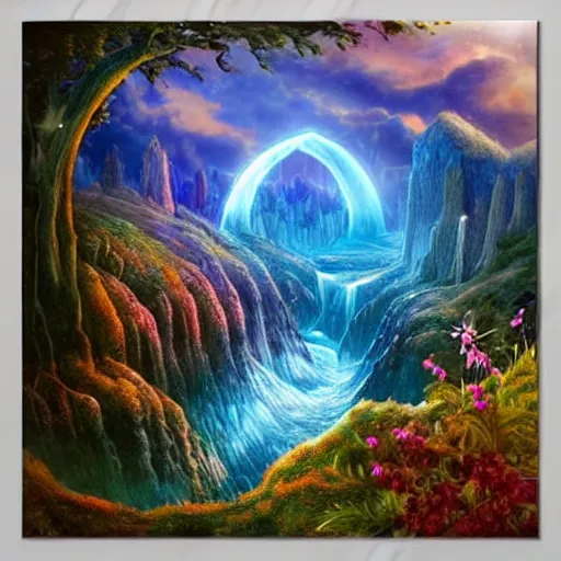 Image similar to mystical fantasy landscape