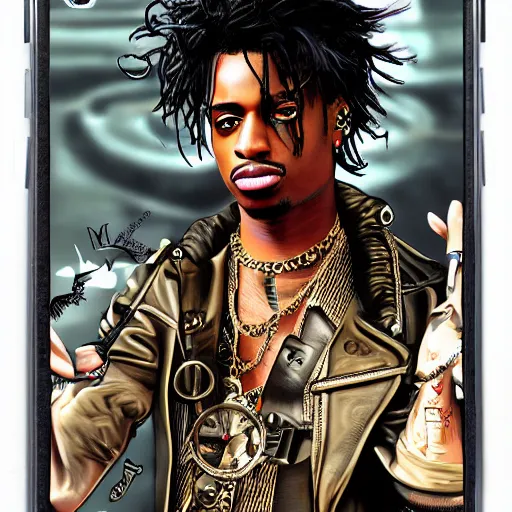 Image similar to playboi carti steampunk style digital art 4 k detailed super realistic