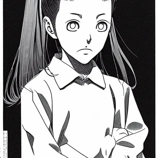 Image similar to young girl by naoki urasawa, detailed, manga, illustration