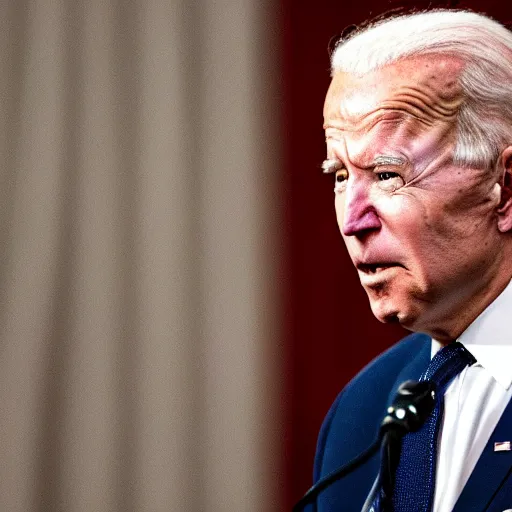 Image similar to a high quality realistic HD photograph of Joe Biden extremely high, intoxicated, tripping on LSD