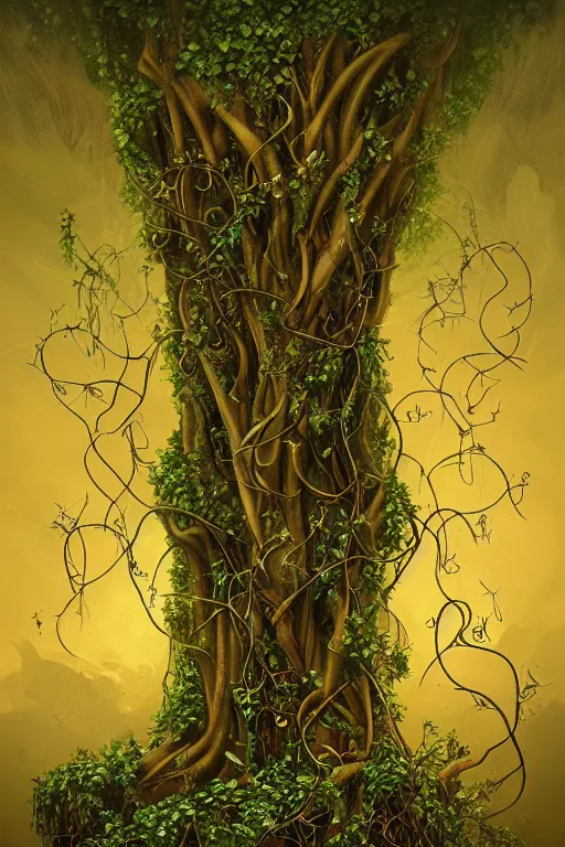 Image similar to a beautiful digital illustration painting of a detailed gothic fantasy fireflies and roots, throne and vines by giorgio de chirico, and david rios ferreira. 8 k resolution trending on artstation concept art digital illustration