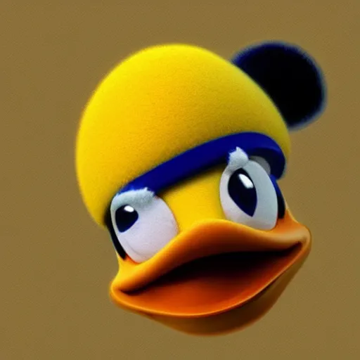 Prompt: donald duck hyper realistic 3 d fan art