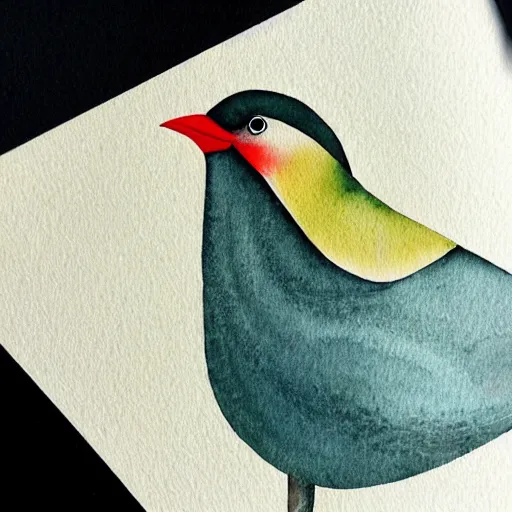 Image similar to bird, abstract, vintage, artistic, sharp focus, masterpiece, watercolor, illustrated by bryen frost