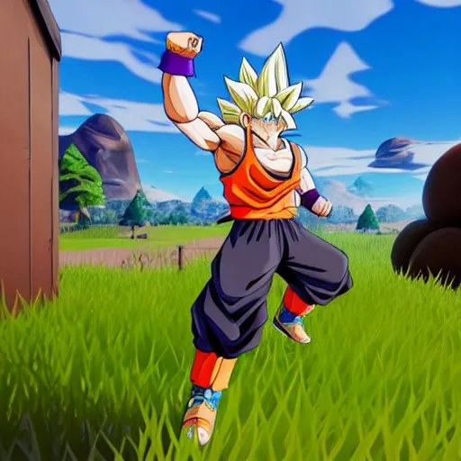 Image similar to goku in fortnite