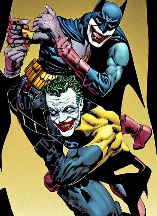 Image similar to Batman carries the Joker's head