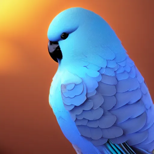 An Oil Painting Of A Blue Budgie With Dragon Wings Stable Diffusion