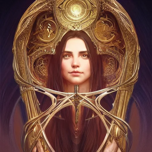 Image similar to a strange harp, d & d, fantasy, intricate, elegant, symmetrical face, highly detailed, digital painting, artstation, concept art, smooth, sharp focus, illustration, art by artgerm and greg rutkowski and alphonse mucha