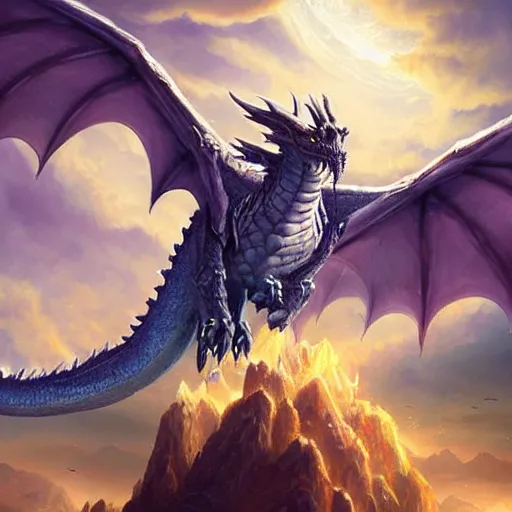 Image similar to giant dragon flying in the sky, epic fantasy style art, galaxy theme, by Greg Rutkowski, hearthstone style art, 99% artistic
