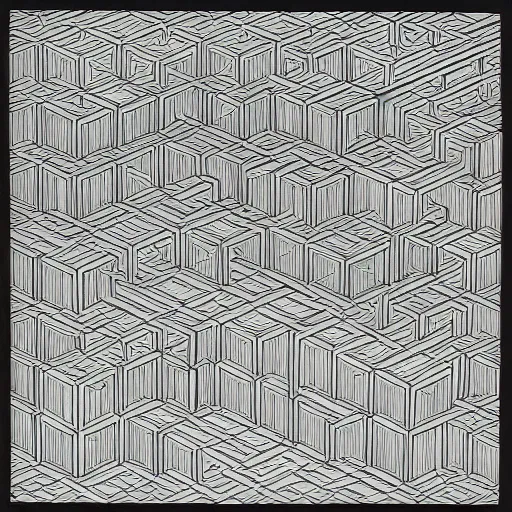 Image similar to cubes by m c escher