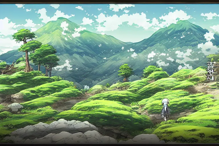 Image similar to mushoku tensei landscape art