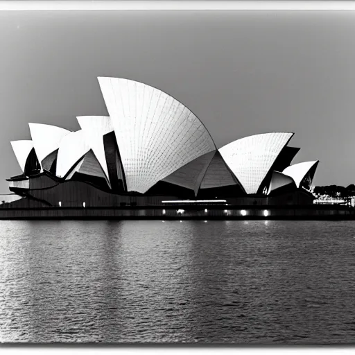 Prompt: Sydney Opera house on fire, photo by ansel adams |