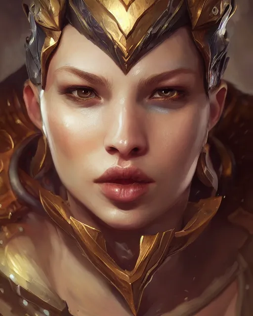 Image similar to league of legends portrait, au naturel, hyper detailed, digital art, trending in artstation, cinematic lighting, studio quality, smooth render, unreal engine 5 rendered, octane rendered, art style by klimt and nixeu and ian sprigger and wlop and krenz cushart.