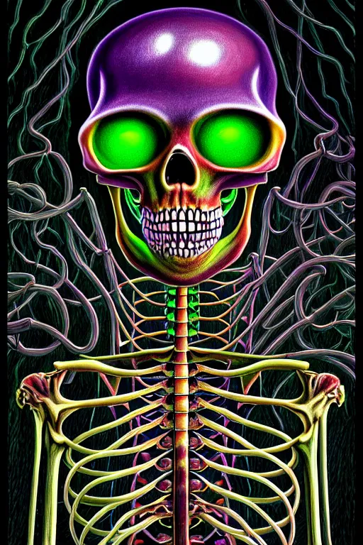 Prompt: a photorealistic painting of the transparent jelly skeleton nightmare cemetery horror machine electronic chemistry by johfra bosschart, lisa frank, dark fantasy art, high detail, trending on artstation