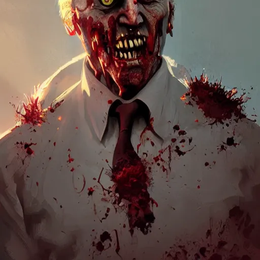 Image similar to zombie joe biden geog darrow greg rutkowski