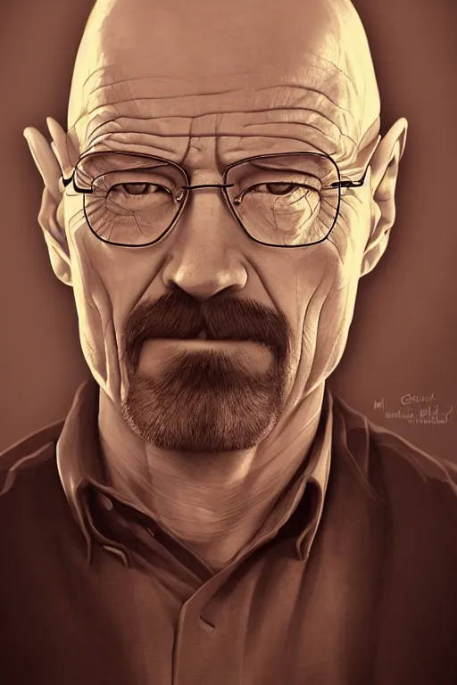 Image similar to an illustration of walter white in the style of mary grandpre, beautiful intricately detailed, hd diffuse lighting, fantasy, intricate, elegant, highly detailed, lifelike, photorealistic, illustration, concept art, smooth, sharp focus, art by mary grandpre