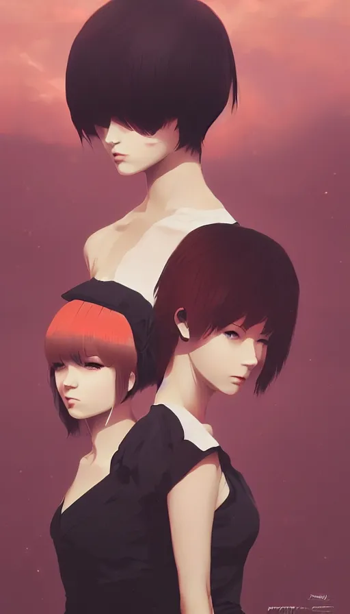 Image similar to the end of the world, by ilya kuvshinov