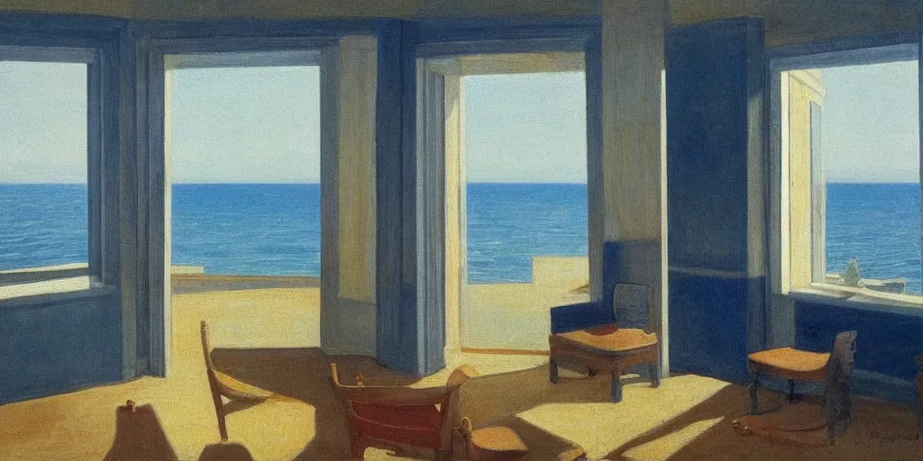 Image similar to rooms by the sea by edward hooper