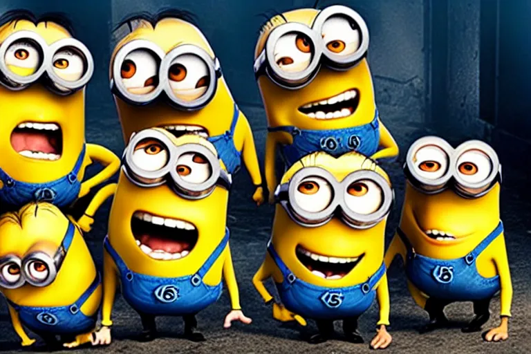 Image similar to Nicolas cage minions high resolution still film