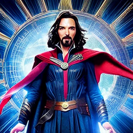 Prompt: film still of gal gadot as Doctor Strange in the Multiverse of Madness