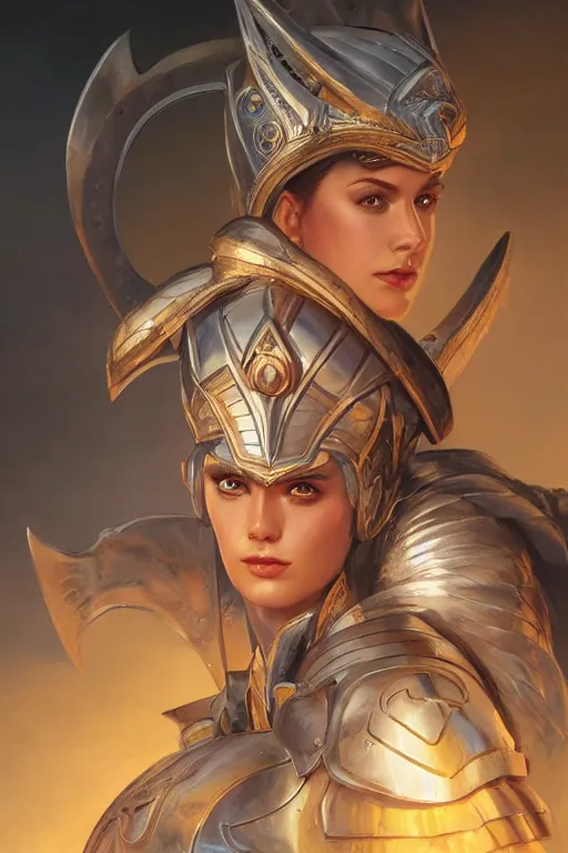 Image similar to amazon valkyrie athena, d & d, fantasy, portrait, highly detailed, headshot, digital painting, trending on artstation, concept art, sharp focus, illustration, art by artgerm and greg rutkowski and magali villeneuve