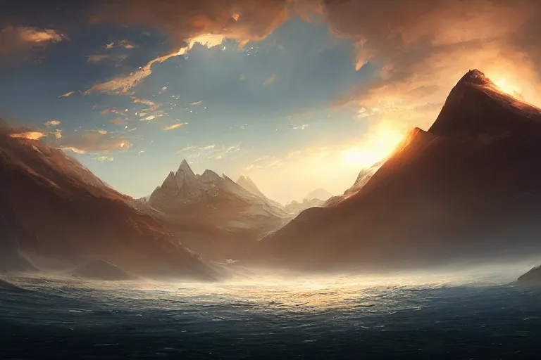 Image similar to the sky is an ocean over the mountains by jessica rossier