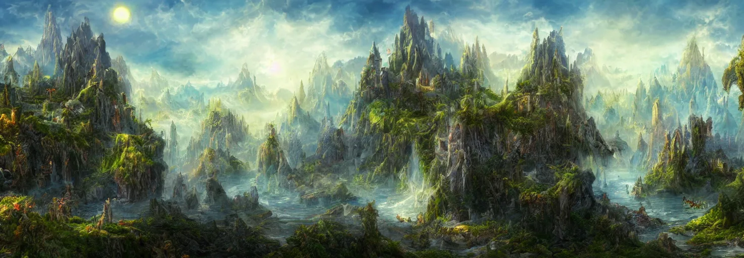 Prompt: photo of a fantasy landscape