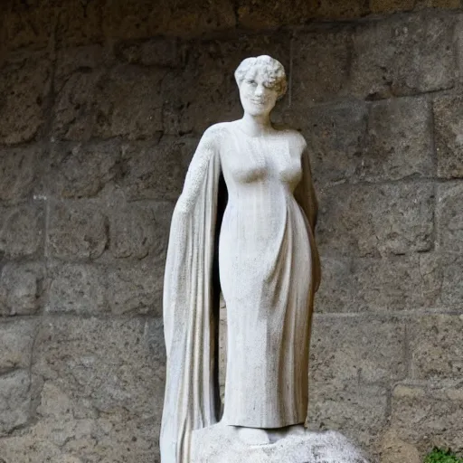 Prompt: stone statue of a dress