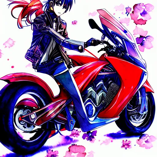 Anime Motorcycle Design Arts Paint By Numbers - Canvas Paint by numbers