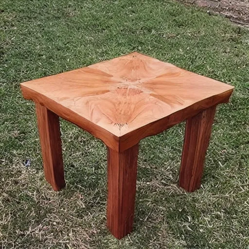 Image similar to an interesting woodwork handcrafted table