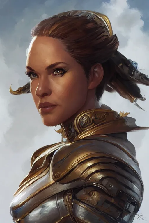 Image similar to amazon valkyrie athena, d & d, fantasy, portrait, highly detailed, headshot, digital painting, trending on artstation, concept art, sharp focus, illustration, art by artgerm and greg rutkowski and magali villeneuve