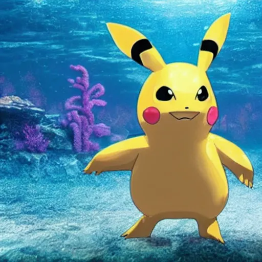 Prompt: dwayne johnson as an underwater pokemon