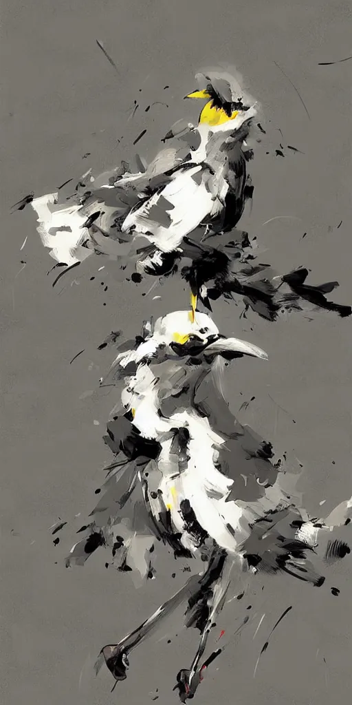 Image similar to digital painting, digital art, ashley wood, birds