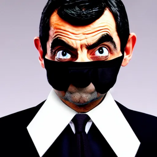 Image similar to A Ninja mr bean,