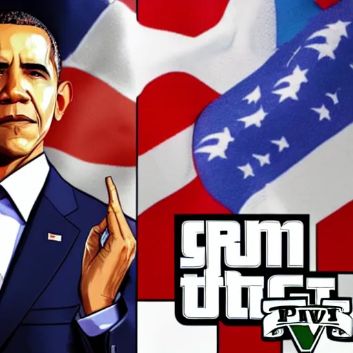 Image similar to GTA Cover Art, Obama, Biden, Trump, USA Presidents, Patriotic, God Bless America
