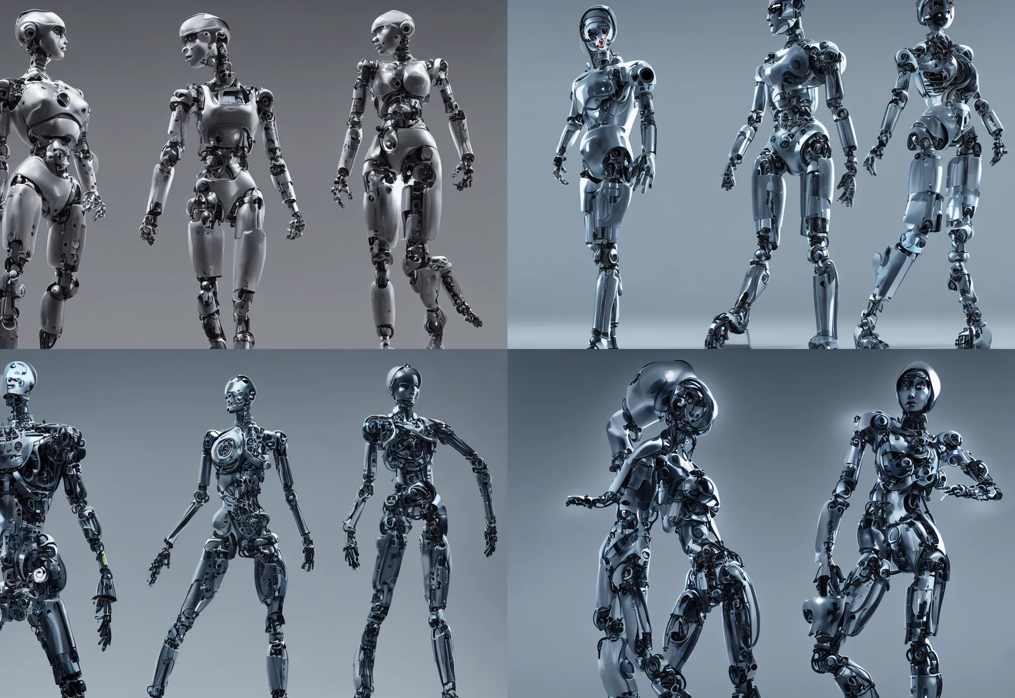 Prompt: female cyborg roboton, whole body, whole figure, character design, on the backgroud of realistic data center, proportional human body, octane render 8 k,