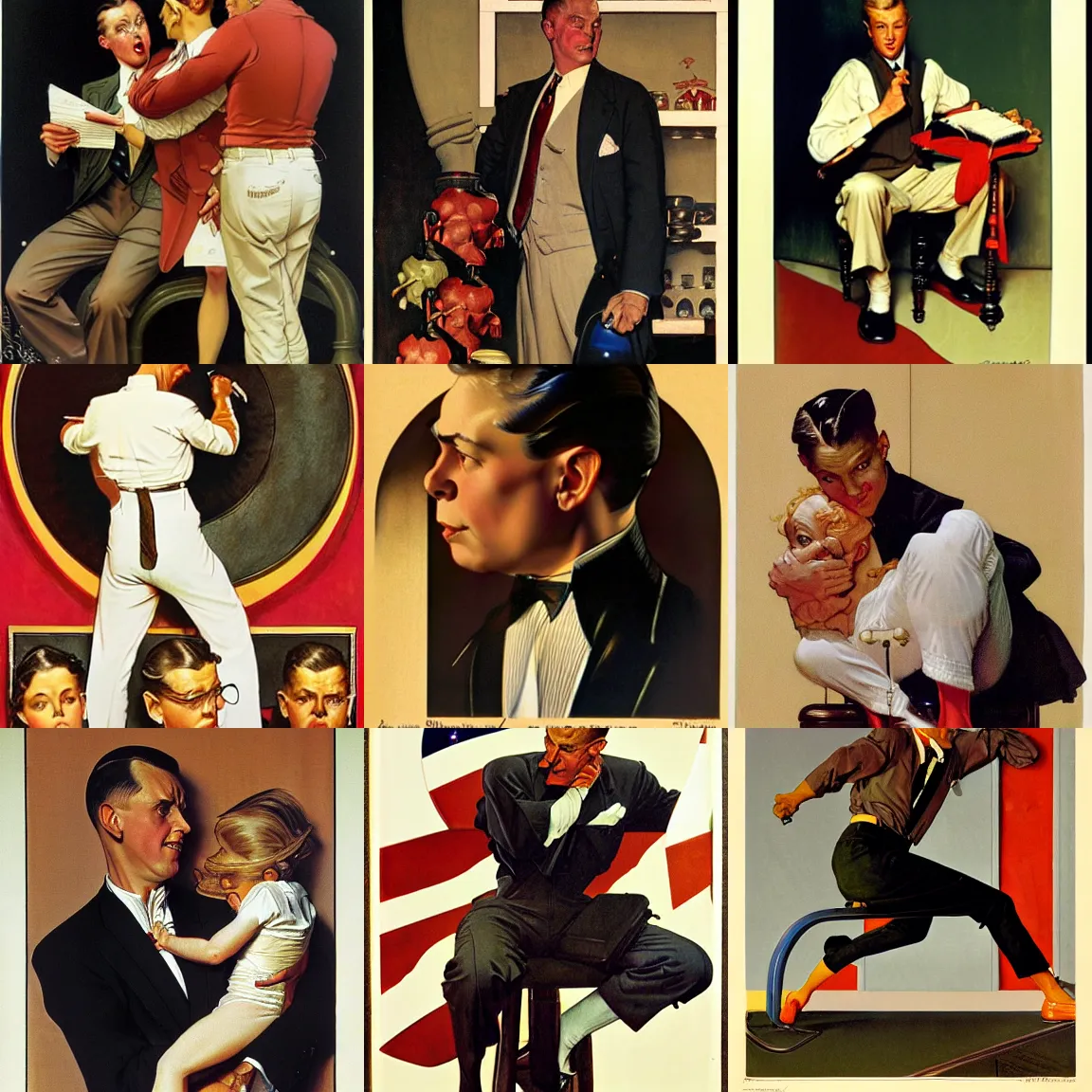 Prompt: illustration by leyendecker and norman rockwell