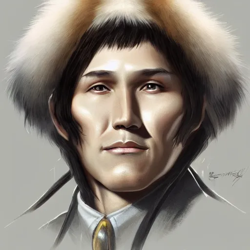 Image similar to portrait of davy crockett by ross tran, ultradetailed, trending on artstation,