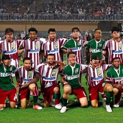 Image similar to Image of the football team from fluminense being champion of the Libertadores of America