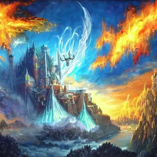 Prompt: a fantasy painting that goes hard